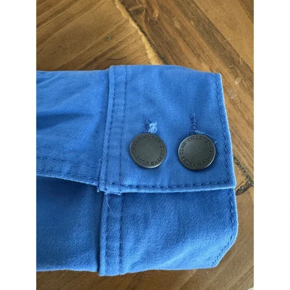 Charter Club Petite Blue Denim Jacket Stretch Cotton Trucker Coat PL Womens - Picture 11 of 14